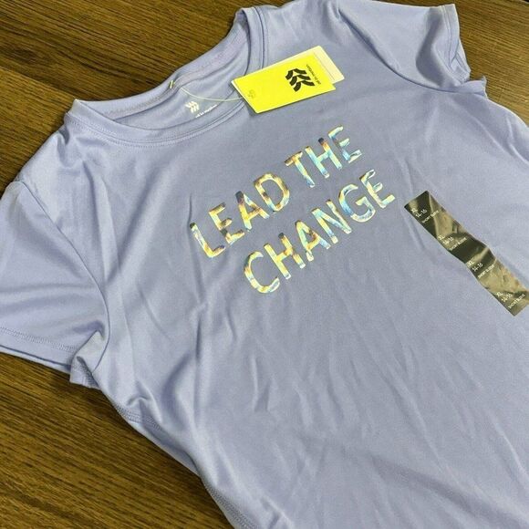 ALL IN MOTION Purple T-Shirt‎ Lead the Change Girl's Top XL Athletic Wicking - Picture 1 of 7